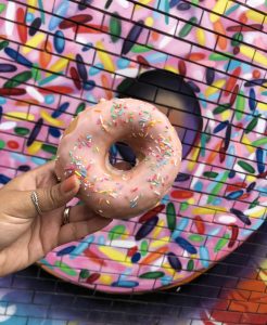 The Oakleigh Doughnut Co - Vegan strawberry doughnut